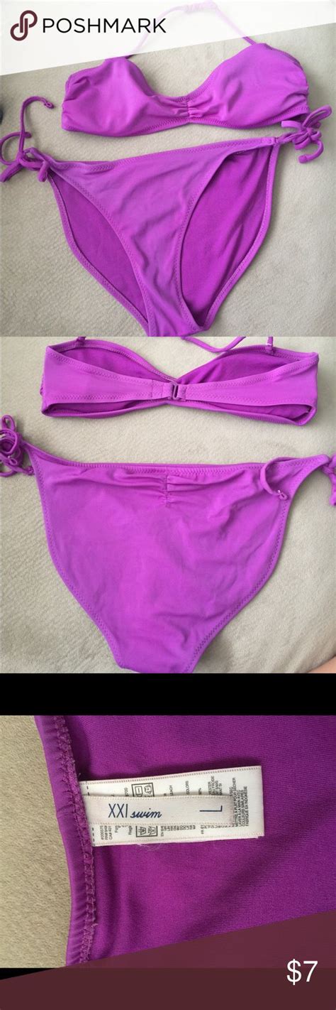 Forever Xxi Bikini Super Cute Purple Bikini Halter Or Strapless Style