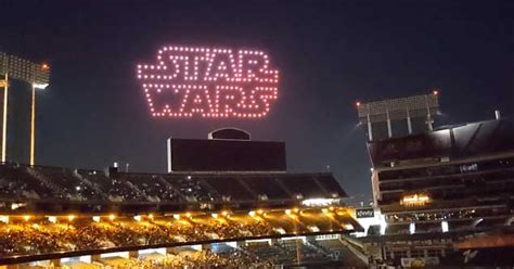 star wars night   oakland  showcases incredible drone light show wow video ebaums