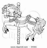 Carrousel Dessin Manège Carousel Horse Coloring Pages Google sketch template