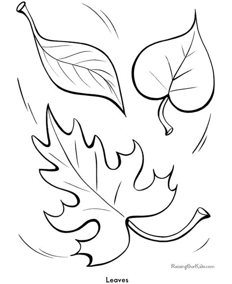 coloring pages  leaf outlines