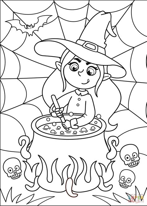 witch coloring page  printable coloring pages