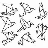 Origami Folded Napkins sketch template