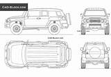 Fj Cruiser Toyota Cad Dwg Block Autocad 2d sketch template