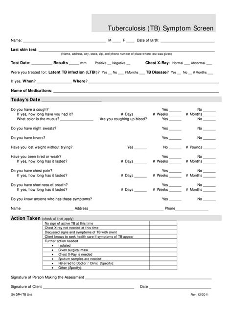 fillable tb test forms printable forms