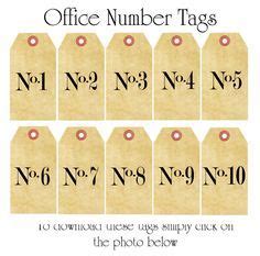 printables numbered tags printable numbers printable label