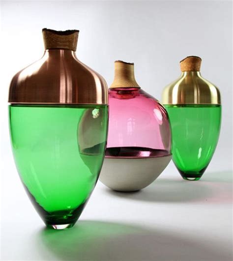 Colored Glass Vases Enhancing Handmade Decor Accessories With Organic