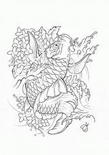 Coloring Koi Pages Fish Popular Coloringhome sketch template