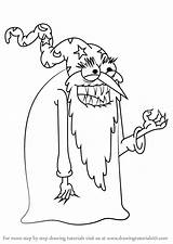 Wizard Evil Uncle Grandpa Draw Drawing Step Tutorials Cartoon Drawingtutorials101 sketch template