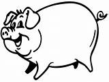 Pig Colouring Clipart sketch template