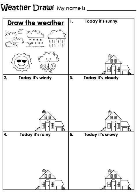 weather worksheet   weather worksheets  kindergarten printable