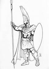 Ares God Greek Drawing War Tattoo Getdrawings Mythology sketch template