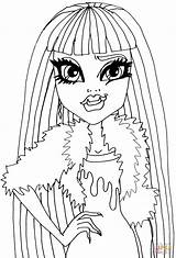 Abbey Coloring Bominable Pages Monster High Drawing sketch template