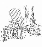 Coloring Clipart Pages Adirondack Wood Chair Chairs Rubber Stamps Stamp Colouring Book Anonymous Embroidery Inky Antics Joann Books источник Mounted sketch template