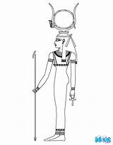 Hathor Egyptian Coloring Pages Goddess Isis Egypt Godness ägyptische Drawing Color Zum Hellokids Gods Ancient Goddesses Deity Drawings Göttin Print sketch template