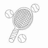 Tennis Coloring Pages Ball Bat Balls Color Printable Rackets sketch template