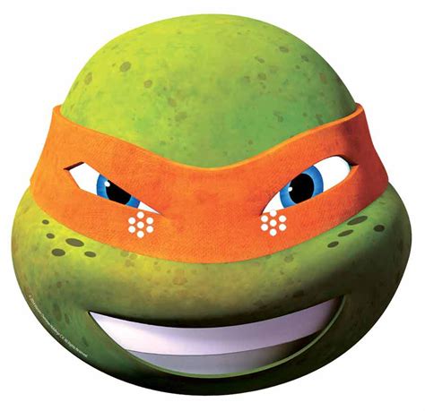 michelangelo single teenage mutant ninja turtle card face mask