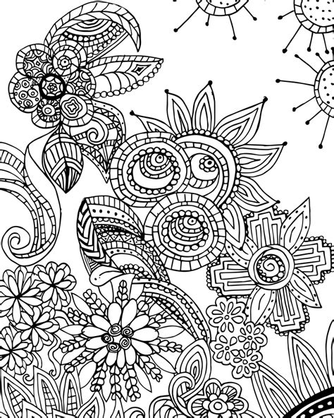 fun doodle art adult coloring pages printable hb