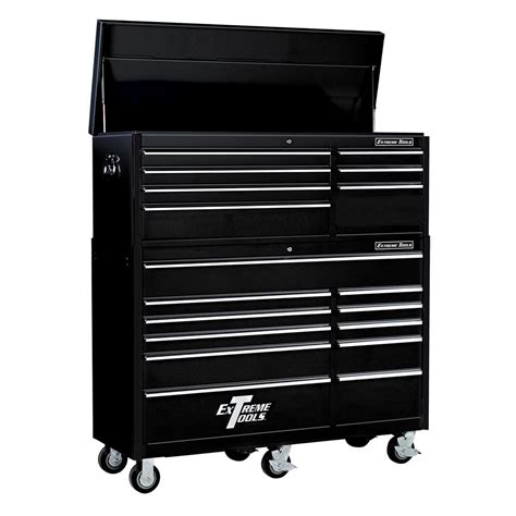 Husky 52 In 18 Drawer Tool Chest And Rolling Tool Cabinet Set In Black