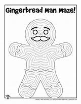 Mazes Gingerbread Maze Woojr sketch template