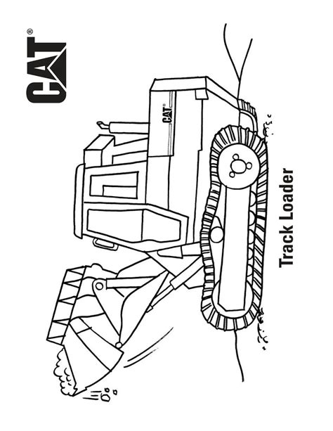 track loader truck caterpillar coloring pages coloring cool
