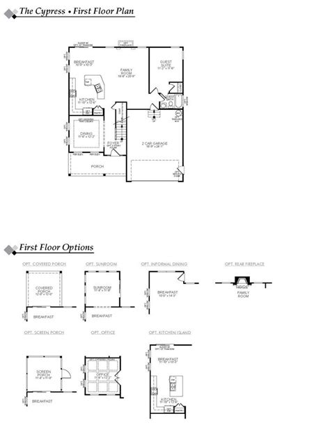 cypress floor plan royal village eastwood homes