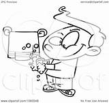 Washing Hands Boy Outline Clean Cartoon Clip Illustration His Vector Royalty Toonaday Ron Leishman Clipart sketch template