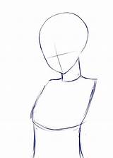 Base Body Draw Drawing Anime Sketch Upper Neck Neko Fujinomiya Step Let Hands Drawings Circle Paintingvalley Chest sketch template