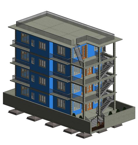 storey apartment building elevation design dwg file cadbull vrogue