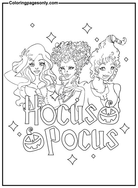 hocus pocus images coloring page  printable coloring pages
