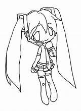 Miku Hatsune Vocaloid Netart sketch template