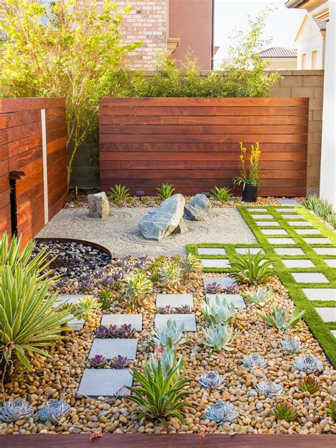 modern zen backyard  rock garden hgtv