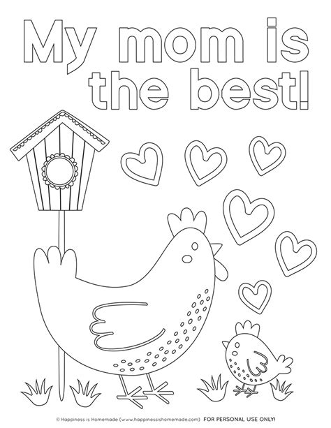 birdhouse coloring pages coloring mother mothers printables mom