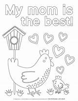 Coloring Pages Mother Mothers Printables Mom Flowers Basket Floral Pretty Dress Details sketch template