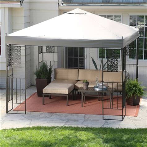 ft   ft patio garden outdoor gazebo  steel frame  vented canopy   backyard