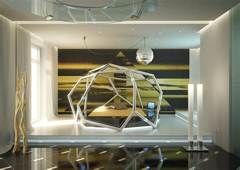 futuristic bedroom by nickolay yegorov at