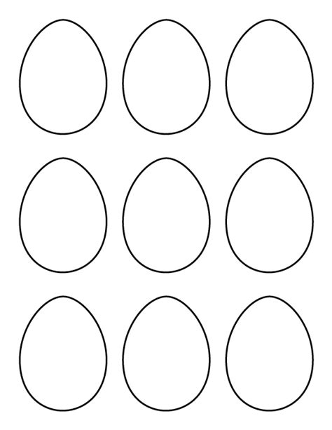 printable small egg pattern  crafts stencils