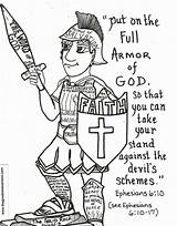 God Armor Coloring Pages Ephesians Printable Bible Pillars Six Character Kjv Kids Armour Sheets Shiva Lord School Sunday Crafts Adults sketch template