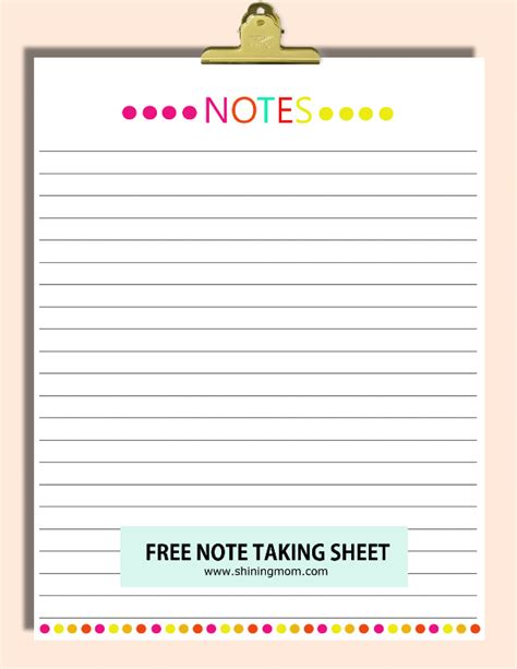 printable note  templates  images  note
