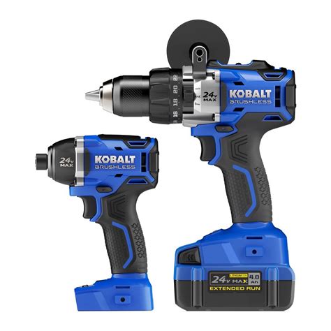 Kobalt 2 Tool 24 Volt Max Brushless Power Tool Combo Kit With Soft Case