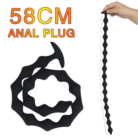 58cm silicone anal beads sex toys for beginners soft anal balls butt