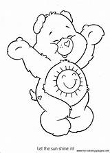 Coloring Bear Care Pages Bears Printable Sunshine Kids Print Funshine 80s Colouring Drawing Cartoon Outline Cartoons Lab Carebears Sheets Adult sketch template