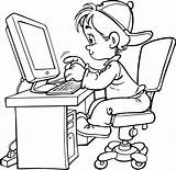 Computer Coloring Pages Kids Drawing Child Computers Para Lab Desenho Desenhos Getdrawings Choose Board sketch template