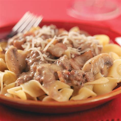 beef and bacon stroganoff recipe taste of home