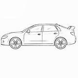 Subaru Wrx Impreza Coloring sketch template