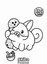 Shiba Inu Kawaii Coloring Pops Pikmi Pages Kids Fun Votes sketch template