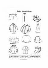 Clothes Coloring Worksheet sketch template