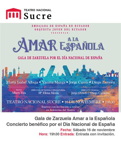gala de zarzuela amar a la española concierto benéfico