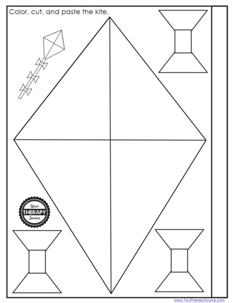 kite coloring pages   kite printables  therapy source