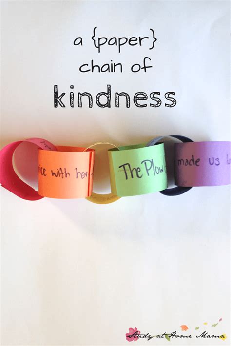 paper chain  kindness sugar spice  glitter