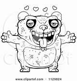 Panda Ugly Outlined Loving Clipart Cartoon Cory Thoman Coloring Vector Jumping 2021 sketch template